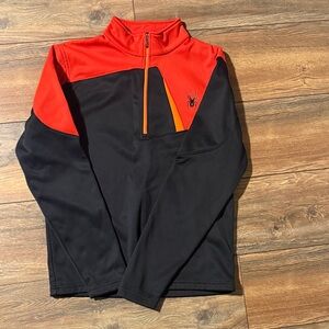 Spyder Orange and Black Quarter-Zip Pullover